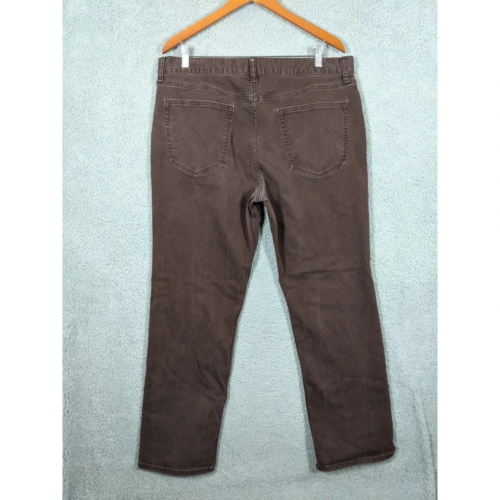 Banana Republic Slim Fit Jeans Mens 36X30 (36x28) Brown Denim Zip Fly Straight